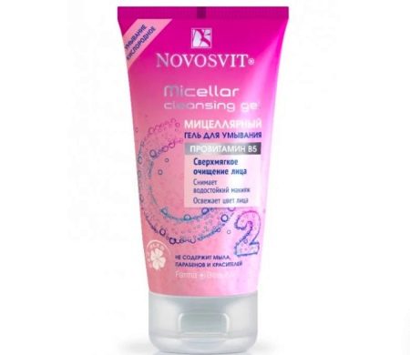 Міцелярна продукція для особи Novosvit: вода і лосьйон, гель для вмивання для чутливої та іншої шкіри. Як підбирати та використовувати кошти?