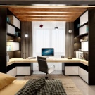 Робоча зона в спальні (39 фото): дизайн місця для роботи зі столом біля вікна. Особливості оформлення інтер’єру спальні і кабінету в одній кімнаті. Гарні приклади