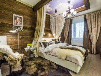 Спальня в стилі шале (35 фото): правила оформлення інтер’єру, вибір штор і інших елементів декору для маленької спальні
