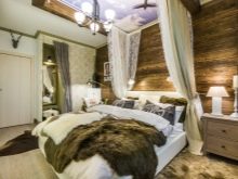 Спальня в стилі шале (35 фото): правила оформлення інтер’єру, вибір штор і інших елементів декору для маленької спальні